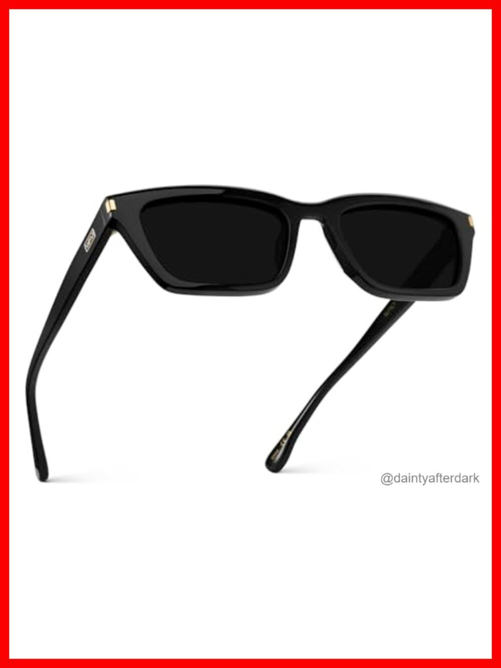 Polarized Rectangular Cat-Eye Sunglasses Lightweight Acetate Frame